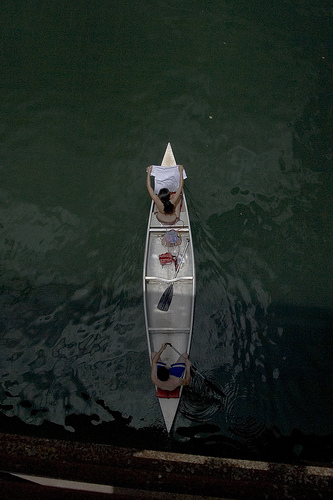 Canoeing on Lake Austin